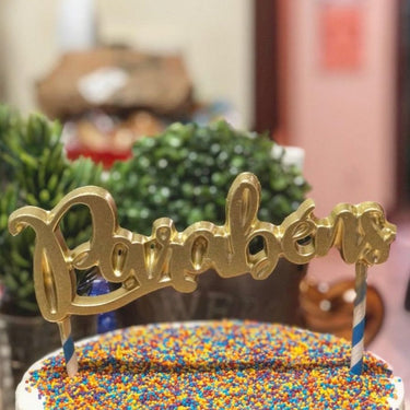 Forma De Chocolate - Forma De Chocolate Parabéns Para Topo De Bolo